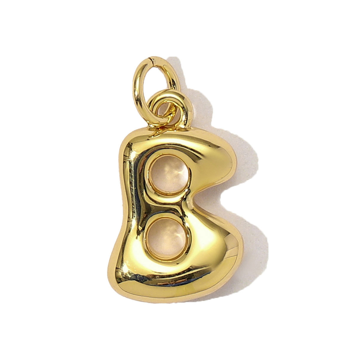 3pcs/Lot 18K Real Gold 26 A-Z Letter DIY Charms Copper Bubble Alphabet Name Necklace Pendants Women's Jewelry Wholesale