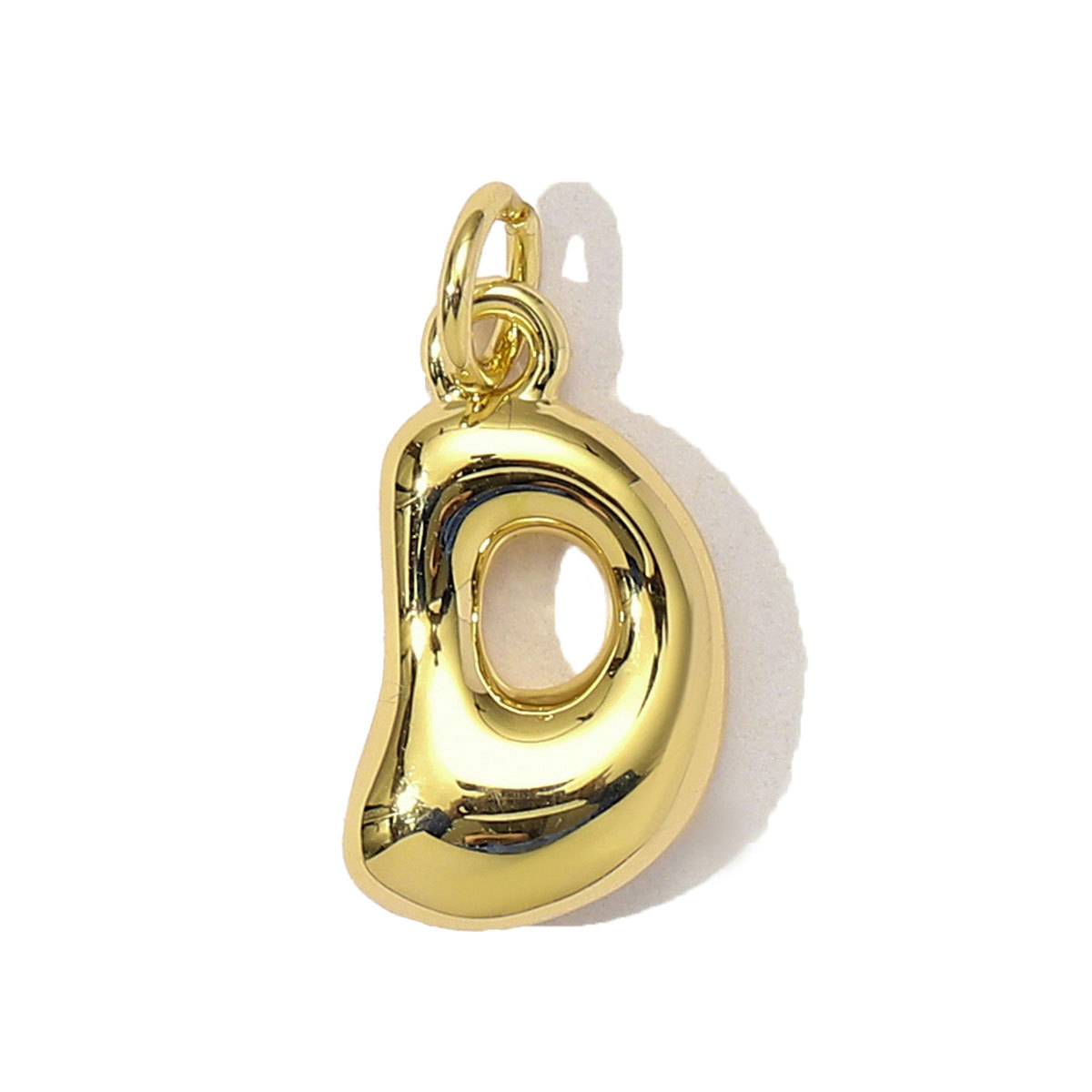 3pcs/Lot 18K Real Gold 26 A-Z Letter DIY Charms Copper Bubble Alphabet Name Necklace Pendants Women's Jewelry Wholesale