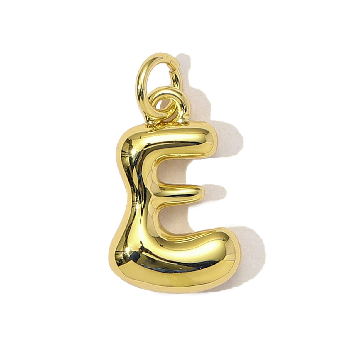 3pcs/Lot 18K Real Gold 26 A-Z Letter DIY Charms Copper Bubble Alphabet Name Necklace Pendants Women's Jewelry Wholesale