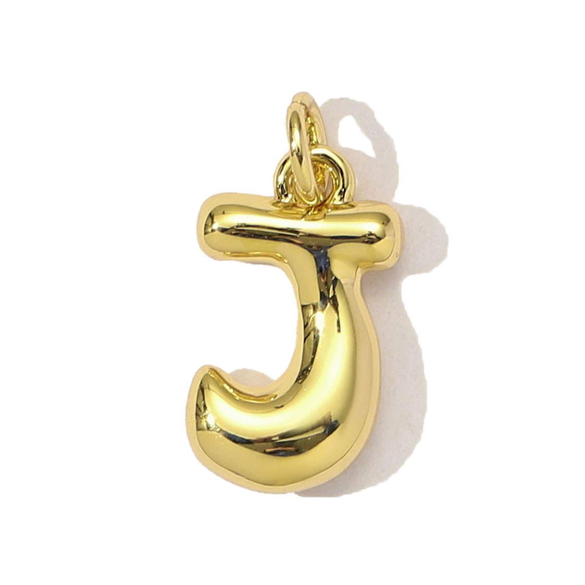 3pcs/Lot 18K Real Gold 26 A-Z Letter DIY Charms Copper Bubble Alphabet Name Necklace Pendants Women's Jewelry Wholesale