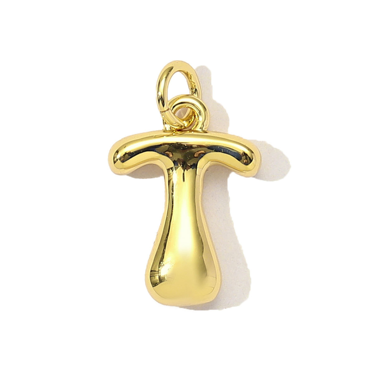 6pcs/Lot 18K Real Gold 26 A-Z Letter DIY Charms Copper Bubble Alphabet Name Necklace Pendants Women's Jewelry Wholesale