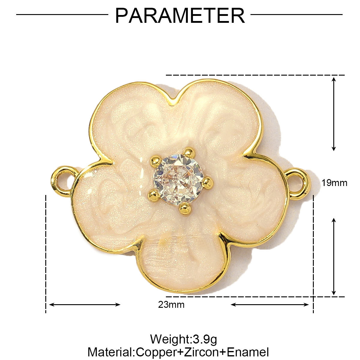 6pcs/Lot French Colorful Enamel Cherry Blossom DIY Necklace Pendants Women Copper CZ Sakura Maple Leaf Charms Flower Jewelry
