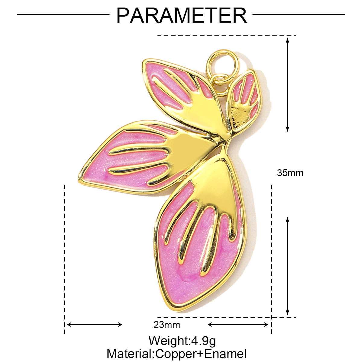6pcs/Lot French Colorful Enamel Cherry Blossom DIY Necklace Pendants Women Copper CZ Sakura Maple Leaf Charms Flower Jewelry