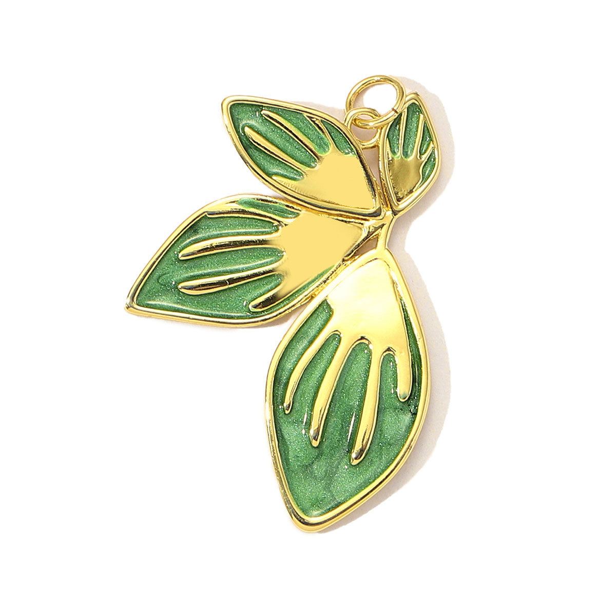 6pcs/Lot French Colorful Enamel Cherry Blossom DIY Necklace Pendants Women Copper CZ Sakura Maple Leaf Charms Flower Jewelry