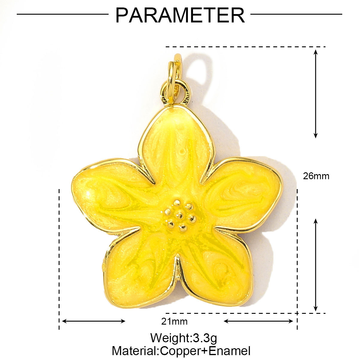 6pcs/Lot French Colorful Enamel Cherry Blossom DIY Necklace Pendants Women Copper CZ Sakura Maple Leaf Charms Flower Jewelry