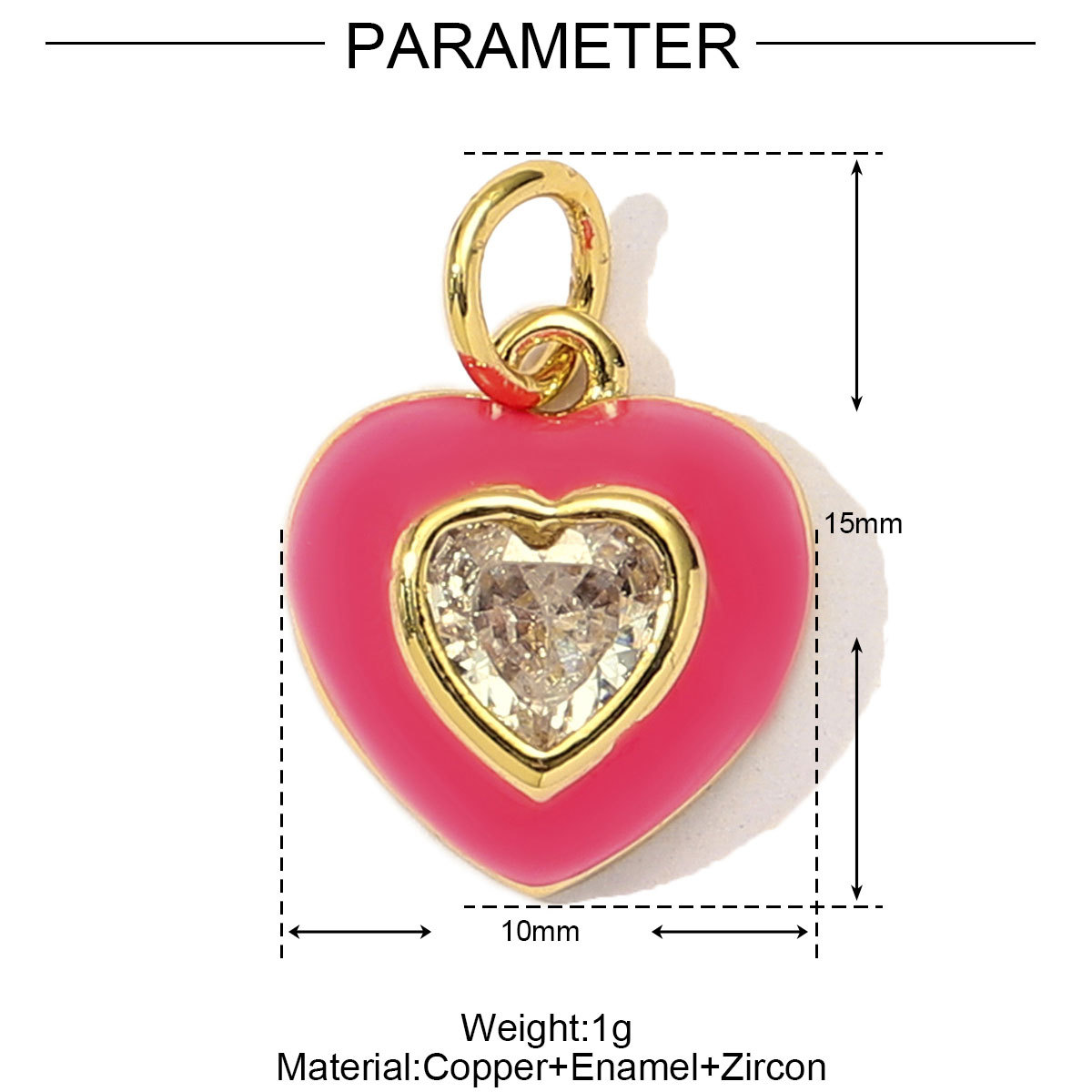 6pcs/Lot Fashion Pink Painted Hope Ribbon DIY Necklace Pendants Women Enamel Heart Butterfly Charms Love Jewelry Wholesale
