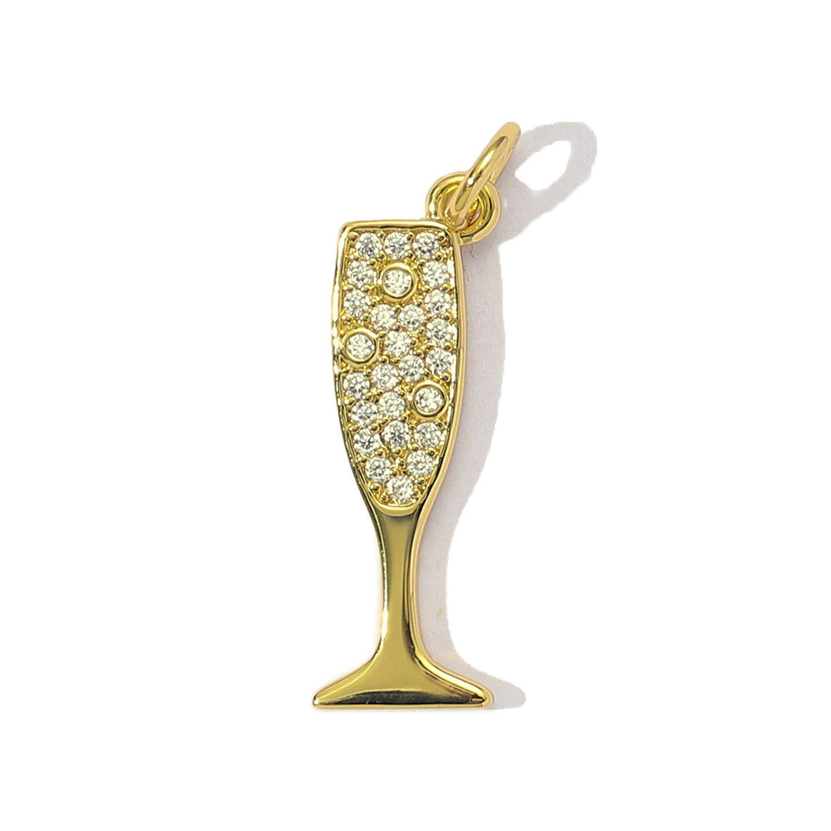 3pcs/Lot Fashion Copper Cubic Zircon Wine Glasses High Boots Horseshoe DIY Charms Women Enamel Hat Fist Pendants Lucky Jewelry