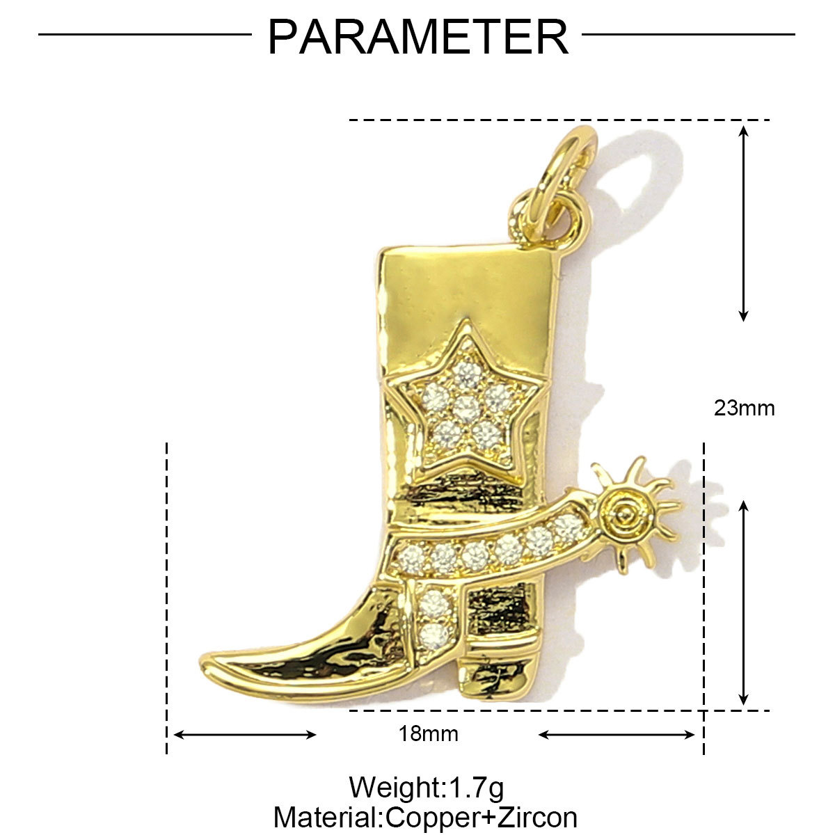3pcs/Lot Fashion Copper Cubic Zircon Wine Glasses High Boots Horseshoe DIY Charms Women Enamel Hat Fist Pendants Lucky Jewelry