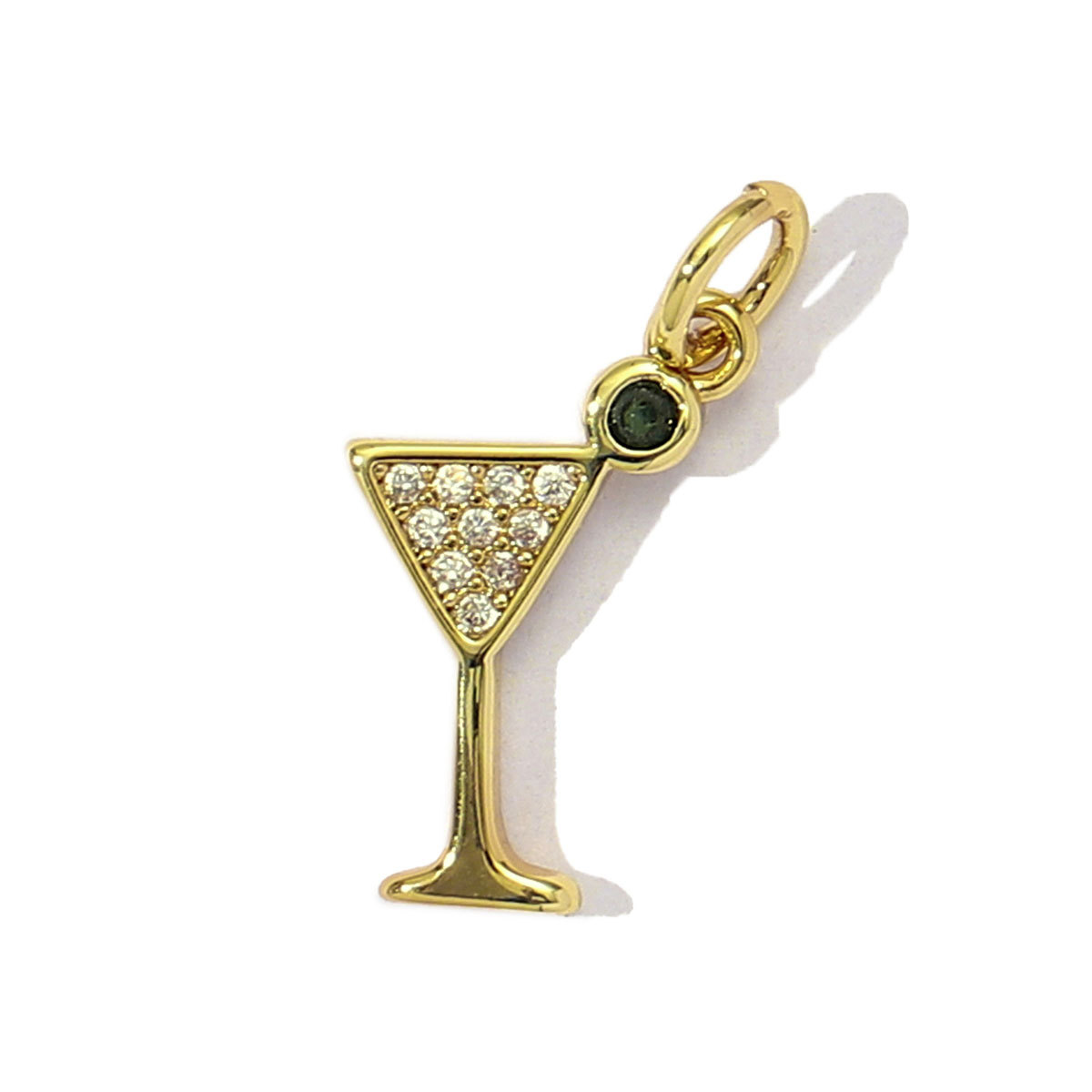 3pcs/Lot Fashion Copper Cubic Zircon Wine Glasses High Boots Horseshoe DIY Charms Women Enamel Hat Fist Pendants Lucky Jewelry