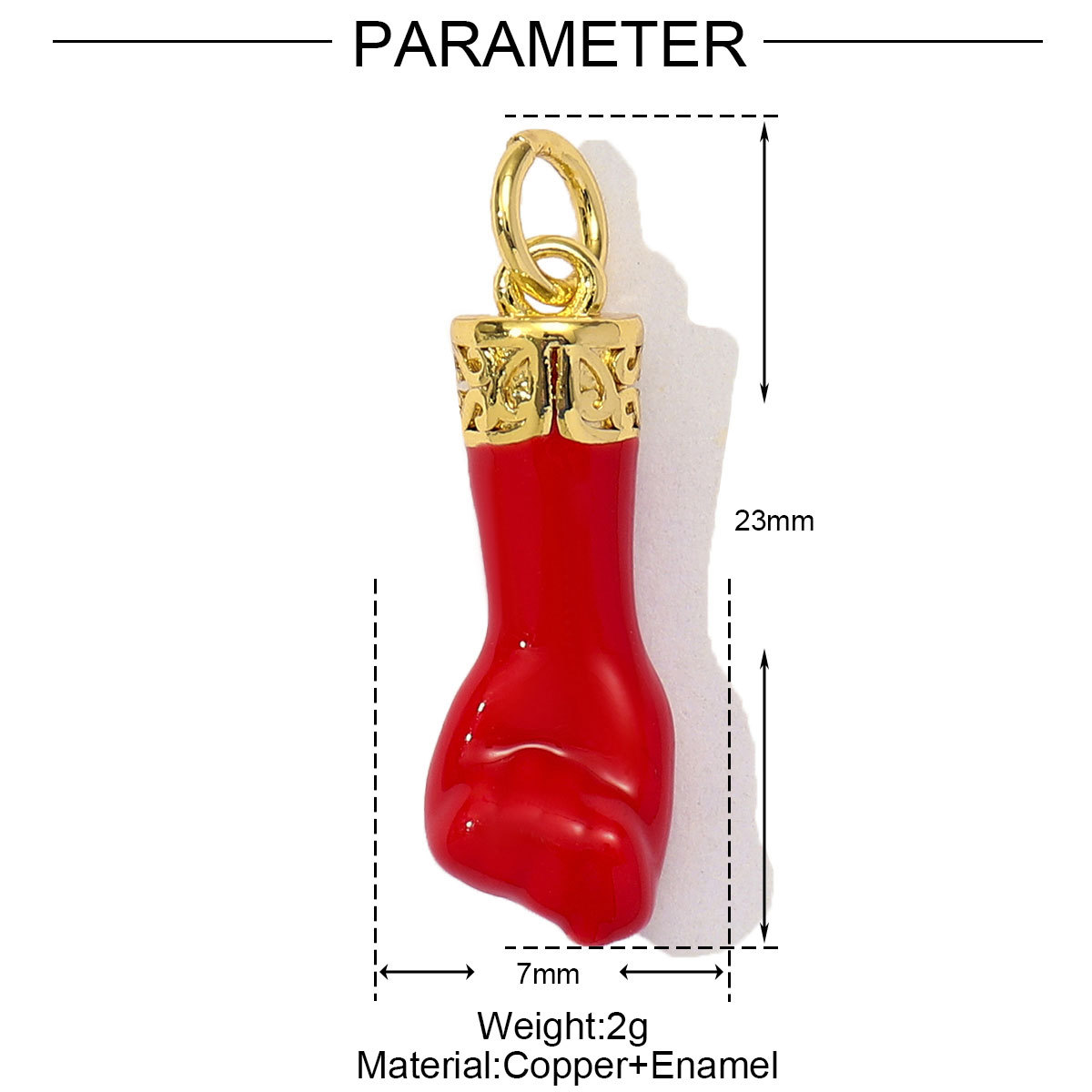 6pcs/Lot Fashion Copper Cubic Zircon Wine Glasses High Boots Horseshoe DIY Charms Women Enamel Hat Fist Pendants Lucky Jewelry