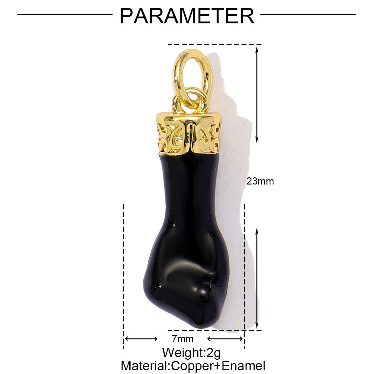 6pcs/Lot Fashion Copper Cubic Zircon Wine Glasses High Boots Horseshoe DIY Charms Women Enamel Hat Fist Pendants Lucky Jewelry