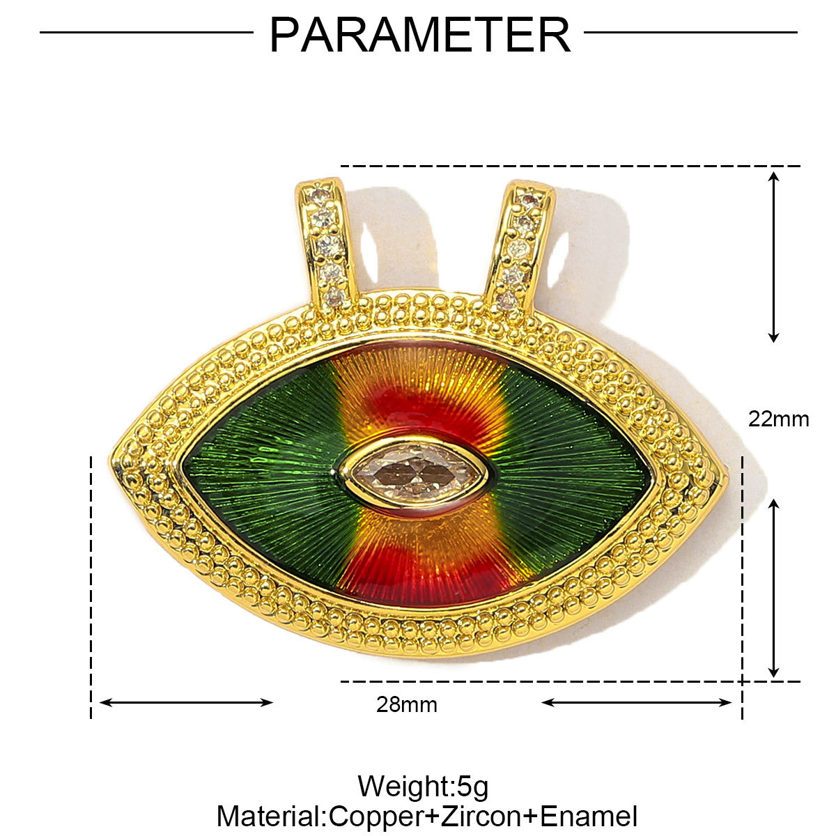 6pcs/Lot Fashion Copper Cubic Zircon Planet Sun Star DIY Charms Women Enamel Evil Eye Unicorn Pendants Cross Heart Jewelry