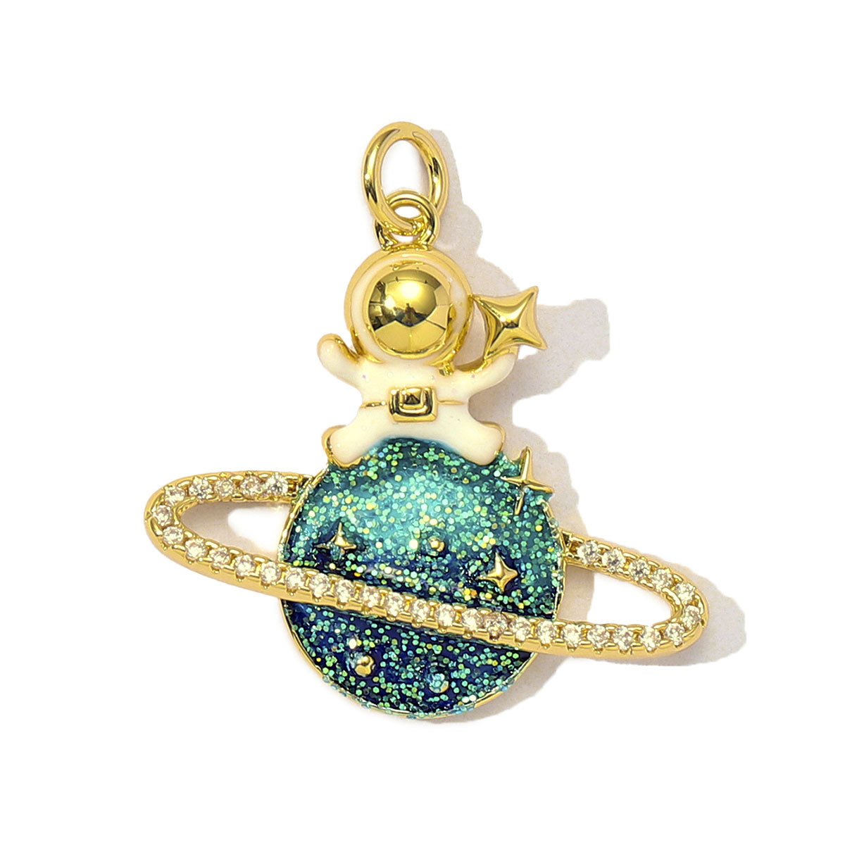 6pcs/Lot Fashion Copper Cubic Zircon Planet Sun Star DIY Charms Women Enamel Evil Eye Unicorn Pendants Cross Heart Jewelry