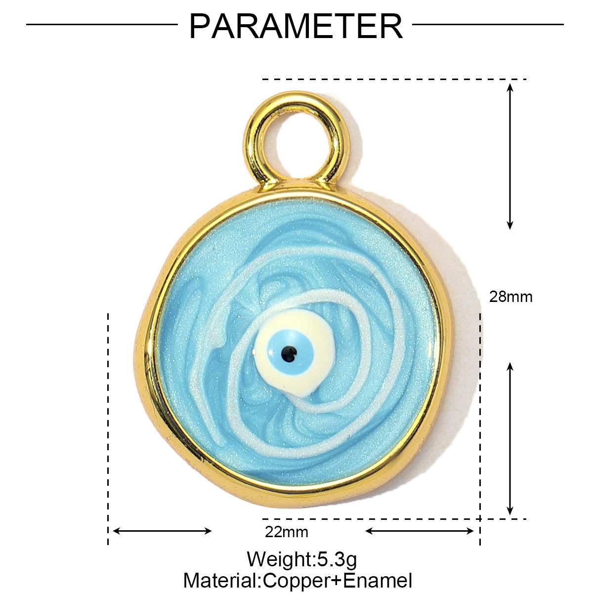 6pcs/Lot Fashion Copper Cubic Zircon Planet Sun Star DIY Charms Women Enamel Evil Eye Unicorn Pendants Cross Heart Jewelry