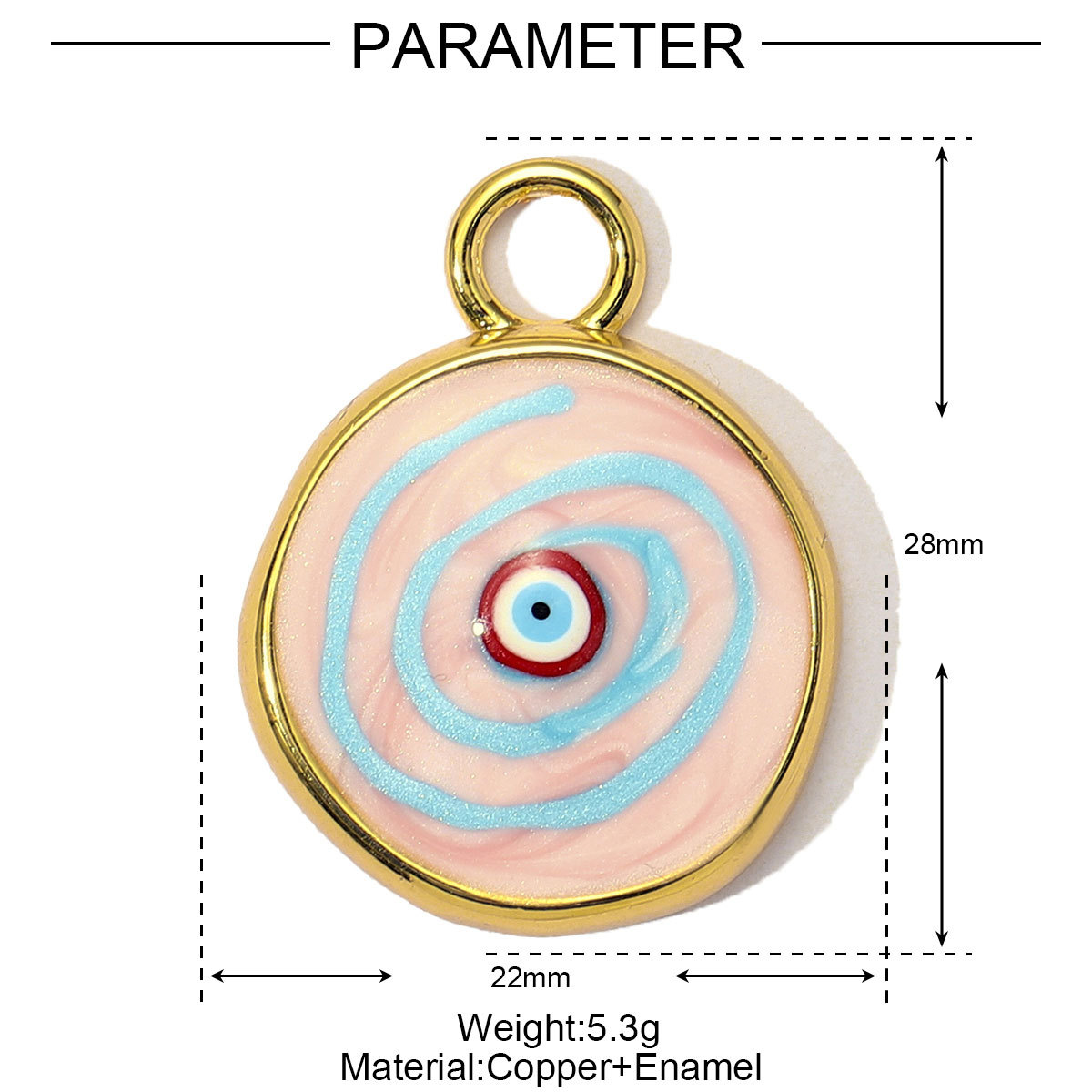 6pcs/Lot Fashion Copper Cubic Zircon Planet Sun Star DIY Charms Women Enamel Evil Eye Unicorn Pendants Cross Heart Jewelry
