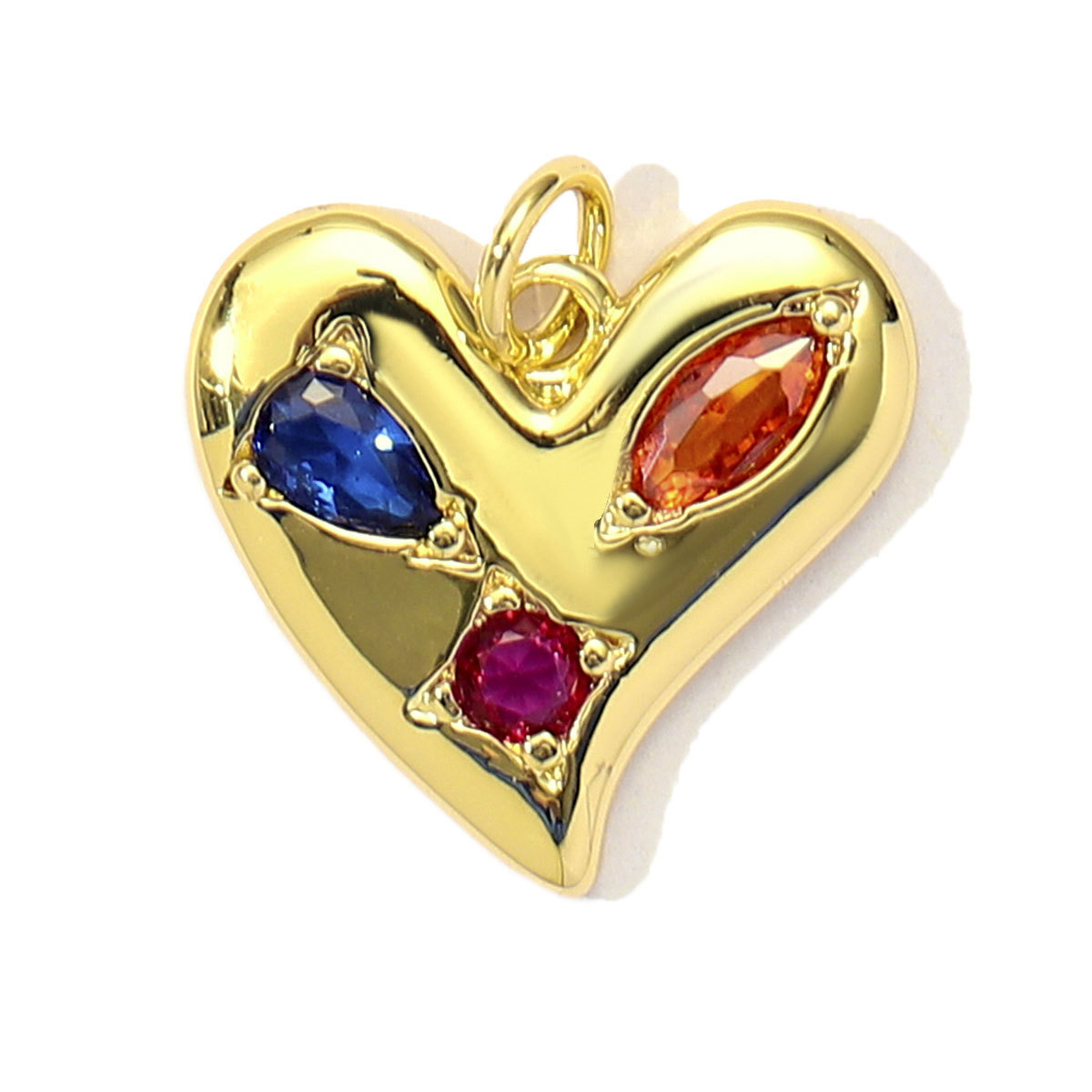 6pcs/Lot Copper Cubic Zircon Love Heart Flower Crown DIY Charms Women Enamel Envelope Mushroom Pendants Butterfly Jewelry