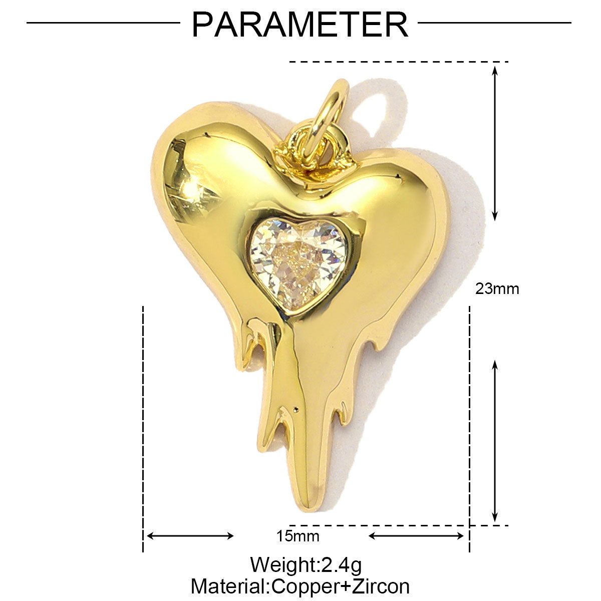 6pcs/Lot Copper Cubic Zircon Love Heart Flower Crown DIY Charms Women Enamel Envelope Mushroom Pendants Butterfly Jewelry