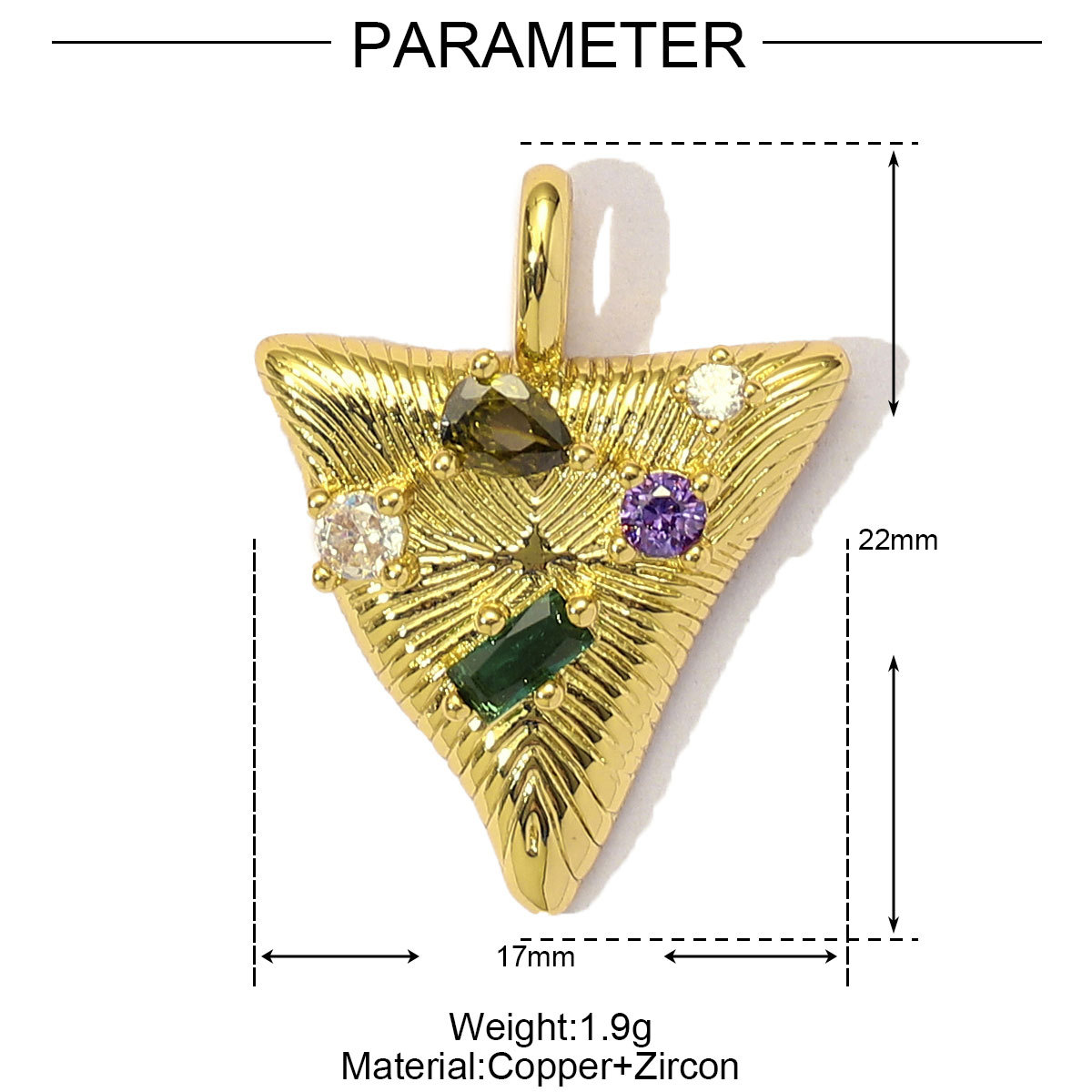 6pcs/Lot Copper Cubic Zircon Love Heart Flower Crown DIY Charms Women Enamel Envelope Mushroom Pendants Butterfly Jewelry