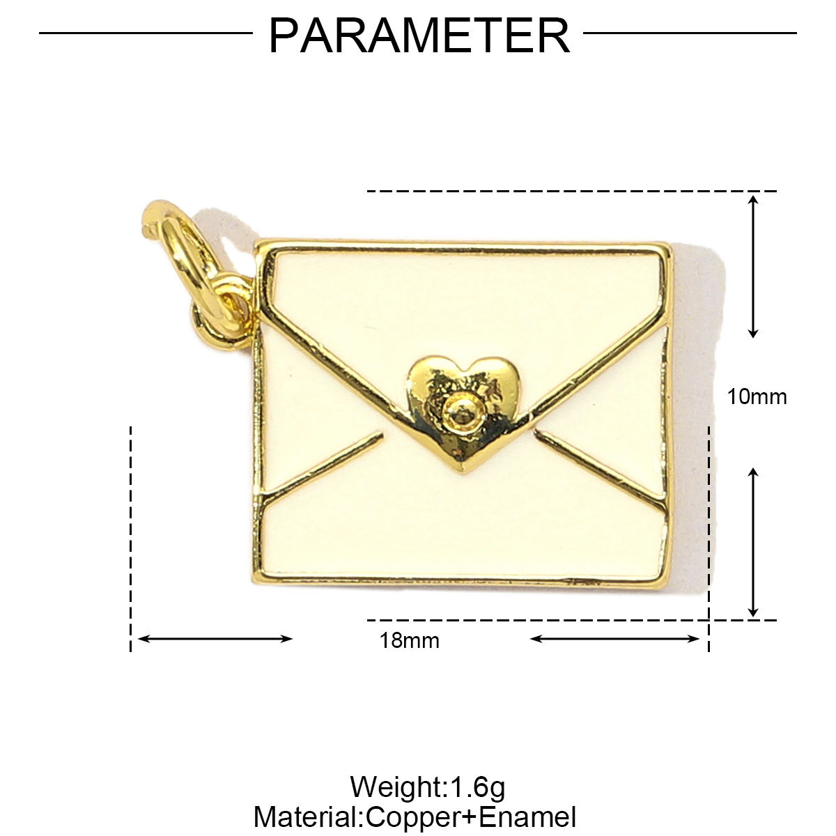 6pcs/Lot Copper Cubic Zircon Love Heart Flower Crown DIY Charms Women Enamel Envelope Mushroom Pendants Butterfly Jewelry