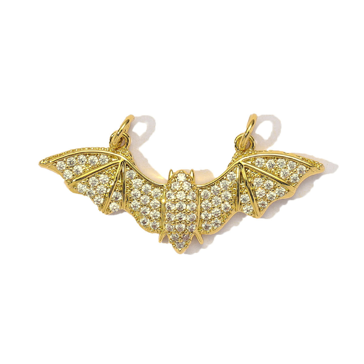6pcs/Lot Copper Cubic Zircon Gothic Style Cross Skull DIY Charms Women Enamel Bat Necklace Pendants Jewelry Wholesale