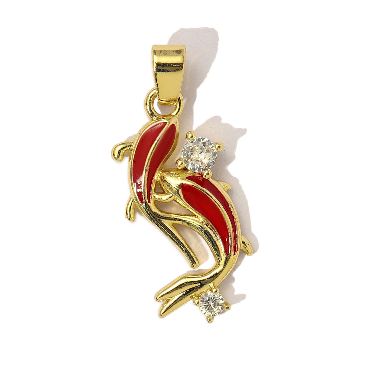 6pcs/Lot Cubic Zircon Lucky Carp Sea Turtle DIY Bracelet Charms Women Copper Enamel Shell Conch Fish Necklace Pendants Jewelry
