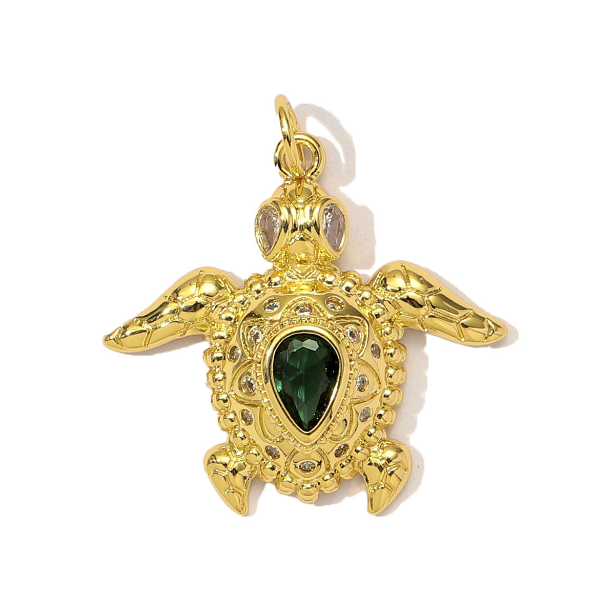 6pcs/Lot Cubic Zircon Lucky Carp Sea Turtle DIY Bracelet Charms Women Copper Enamel Shell Conch Fish Necklace Pendants Jewelry