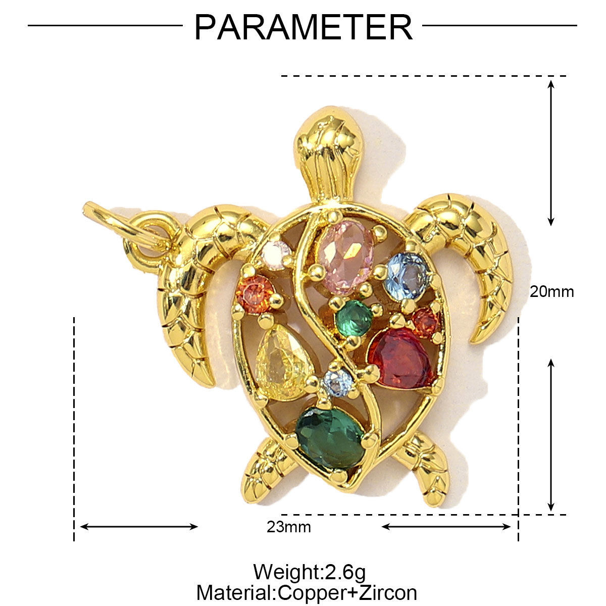 6pcs/Lot Cubic Zircon Lucky Carp Sea Turtle DIY Bracelet Charms Women Copper Enamel Shell Conch Fish Necklace Pendants Jewelry