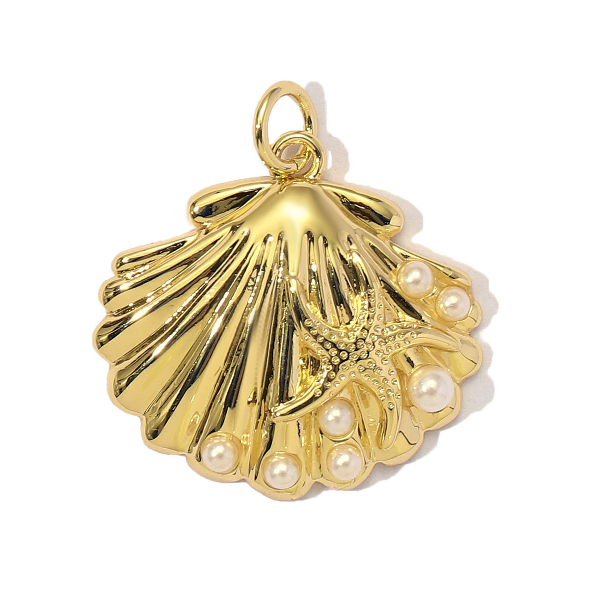 6pcs/Lot Cubic Zircon Lucky Carp Sea Turtle DIY Bracelet Charms Women Copper Enamel Shell Conch Fish Necklace Pendants Jewelry