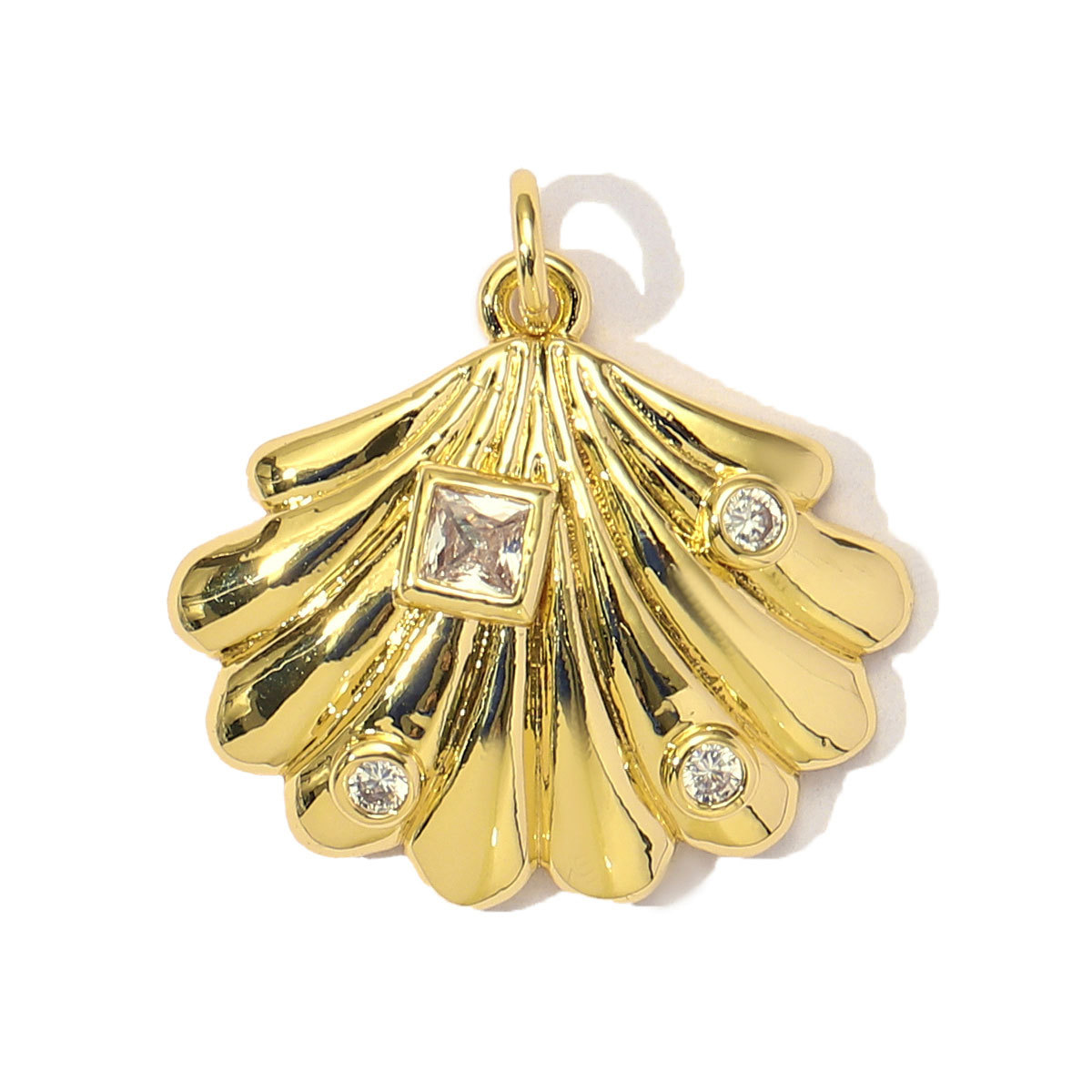 6pcs/Lot Cubic Zircon Lucky Carp Sea Turtle DIY Bracelet Charms Women Copper Enamel Shell Conch Fish Necklace Pendants Jewelry