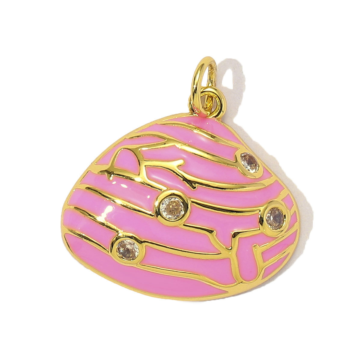 6pcs/Lot Cubic Zircon Lucky Carp Sea Turtle DIY Bracelet Charms Women Copper Enamel Shell Conch Fish Necklace Pendants Jewelry