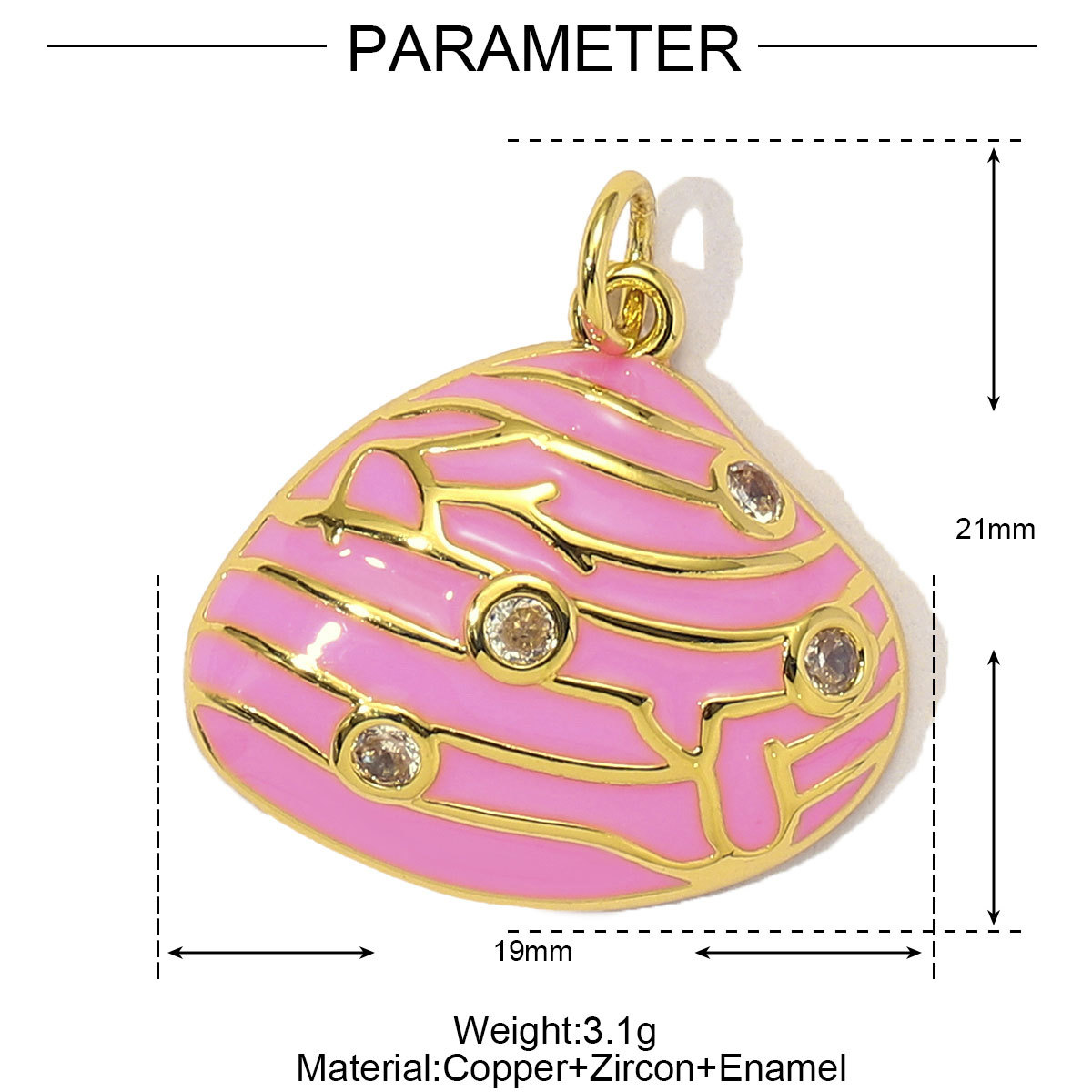 6pcs/Lot Cubic Zircon Lucky Carp Sea Turtle DIY Bracelet Charms Women Copper Enamel Shell Conch Fish Necklace Pendants Jewelry