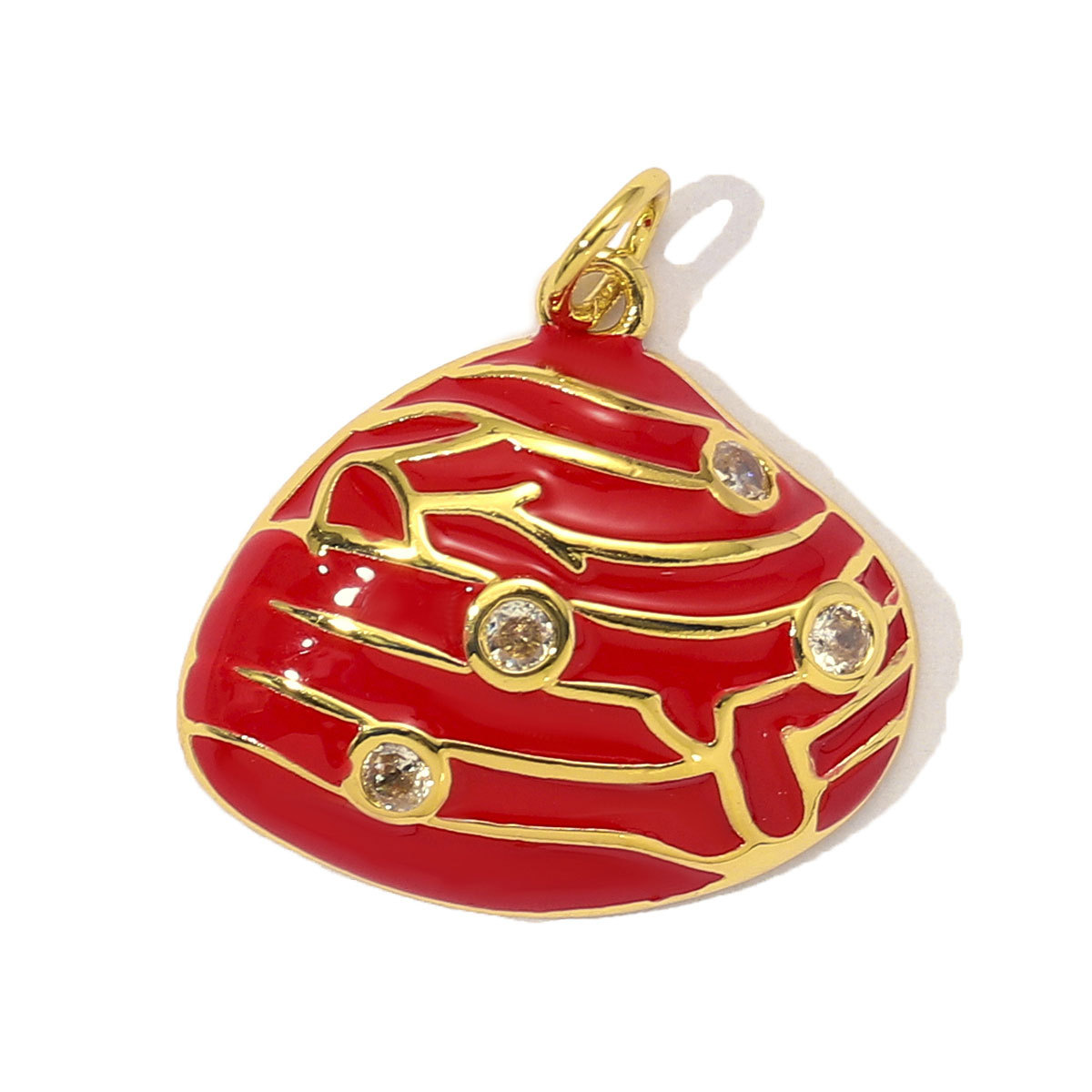 6pcs/Lot Cubic Zircon Lucky Carp Sea Turtle DIY Bracelet Charms Women Copper Enamel Shell Conch Fish Necklace Pendants Jewelry