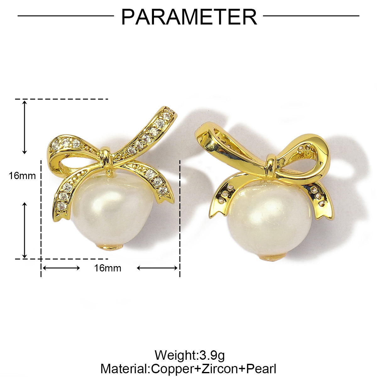 6pcs/Lot Fashion Copper Cubic Zirconia Freshwater Pearl DIY Bracelet Charms Women Butterfly knot Necklace Pendants Jewelry
