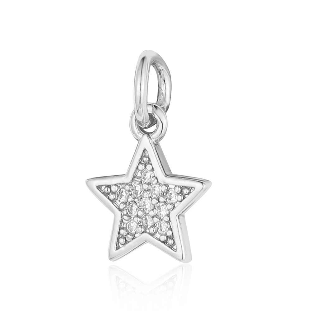 6pcs/pack 18K Gold Plated Girl Boy Cross Copper CZ DIY Charm Women Zircon Heart Key Evil Eye Racket Necklace Pendant Jewelry