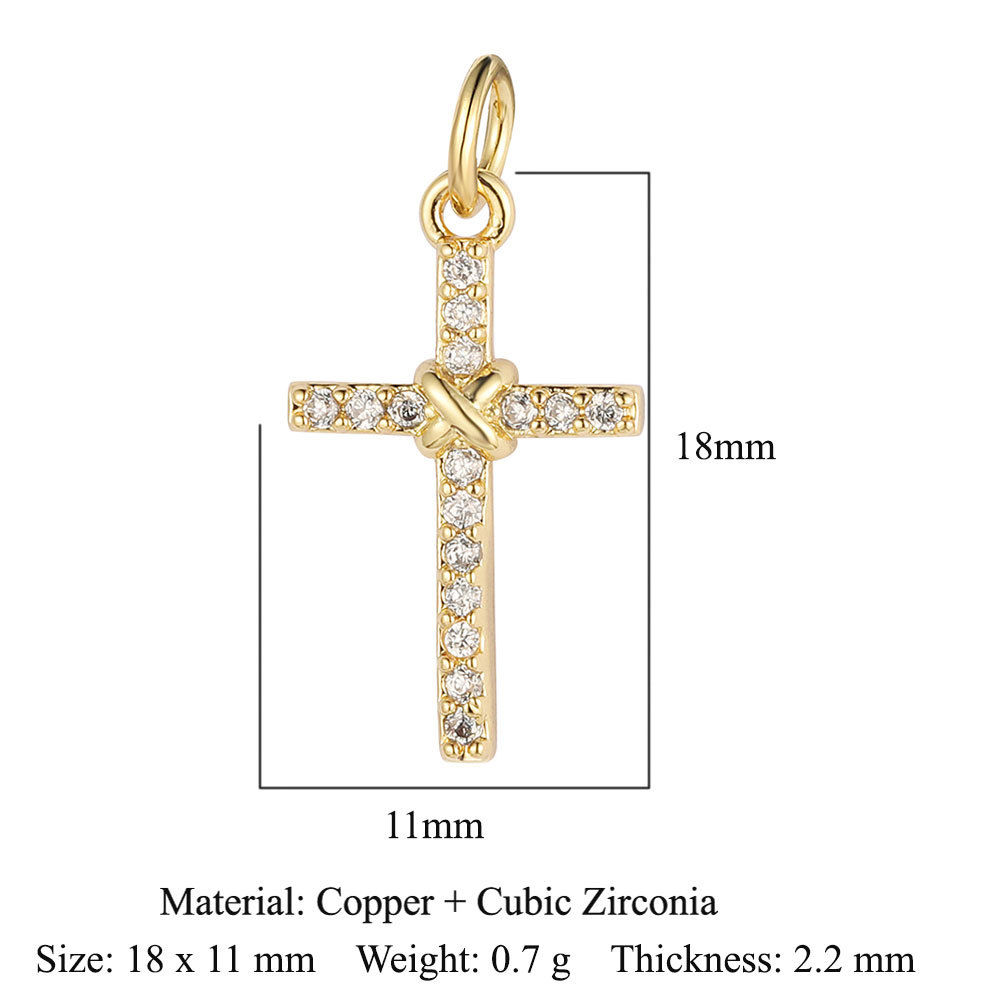 6pcs/pack Copper Zircon Clover Infinity DIY Connector Charm Women Star Moon Sun Snowflake Necklace Pendant Girl Boy Jewelry