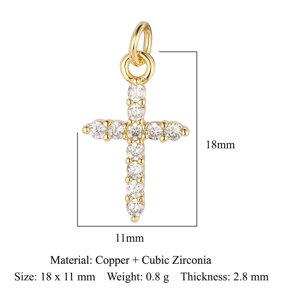 6pcs/pack Copper Zircon Clover Infinity DIY Connector Charm Women Star Moon Sun Snowflake Necklace Pendant Girl Boy Jewelry