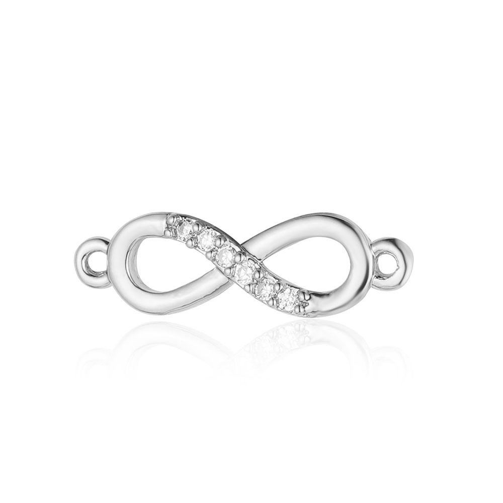 6pcs/pack Copper Zircon Clover Infinity DIY Connector Charm Women Star Moon Sun Snowflake Necklace Pendant Girl Boy Jewelry