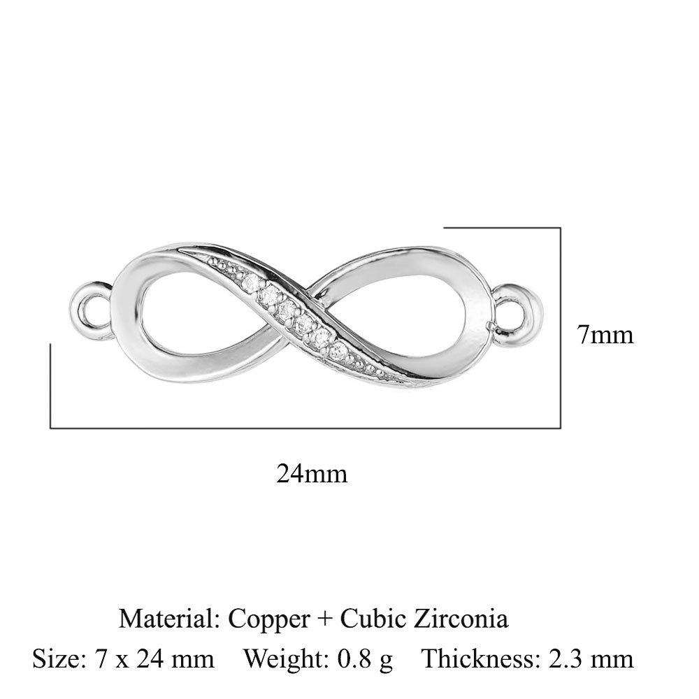 6pcs/pack Copper Zircon Clover Infinity DIY Connector Charm Women Star Moon Sun Snowflake Necklace Pendant Girl Boy Jewelry