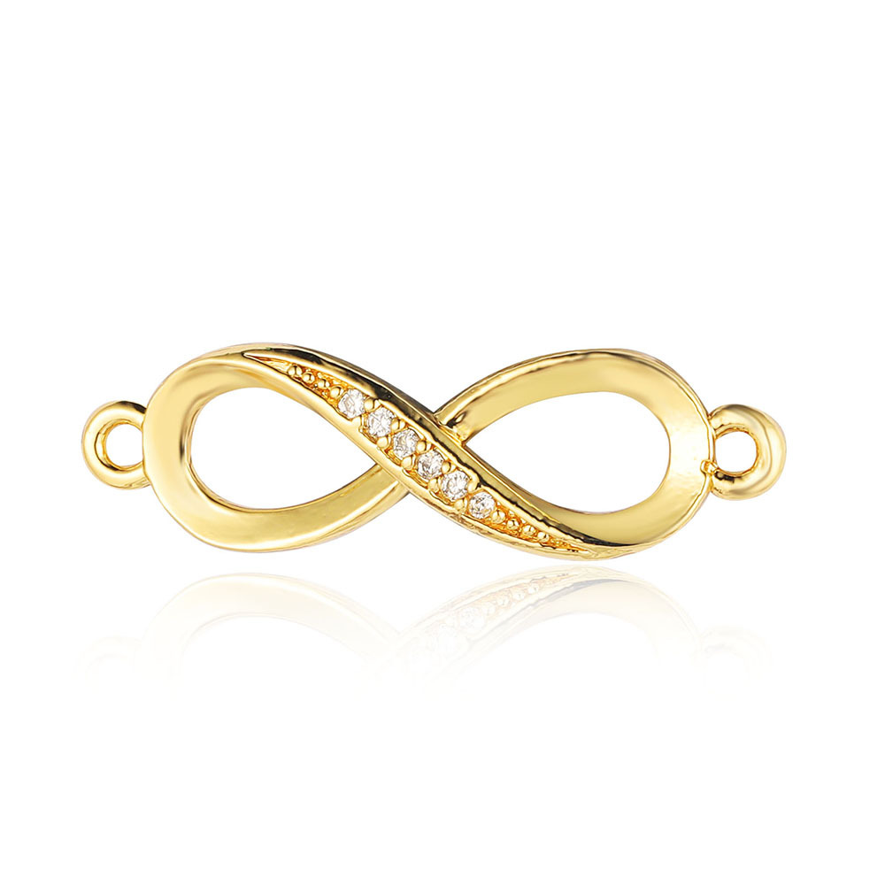 6pcs/pack Copper Zircon Clover Infinity DIY Connector Charm Women Star Moon Sun Snowflake Necklace Pendant Girl Boy Jewelry