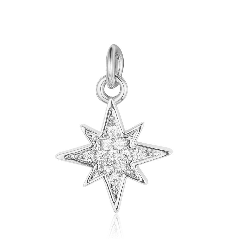 6pcs/pack Copper Zircon Clover Infinity DIY Connector Charm Women Star Moon Sun Snowflake Necklace Pendant Girl Boy Jewelry