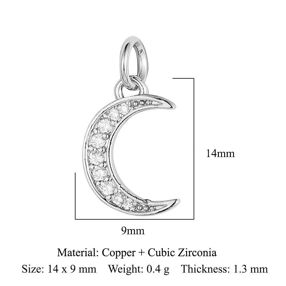 6pcs/pack Copper Zircon Clover Infinity DIY Connector Charm Women Star Moon Sun Snowflake Necklace Pendant Girl Boy Jewelry