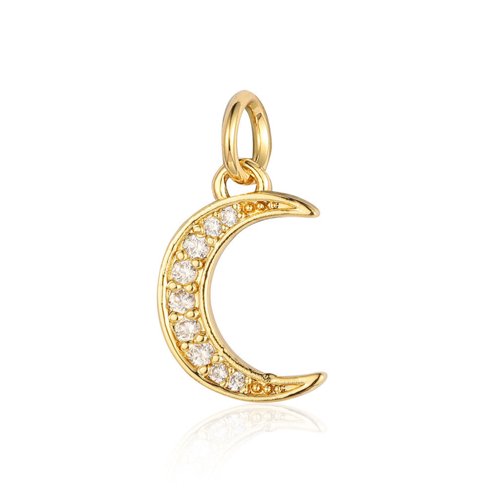 6pcs/pack Copper Zircon Clover Infinity DIY Connector Charm Women Star Moon Sun Snowflake Necklace Pendant Girl Boy Jewelry