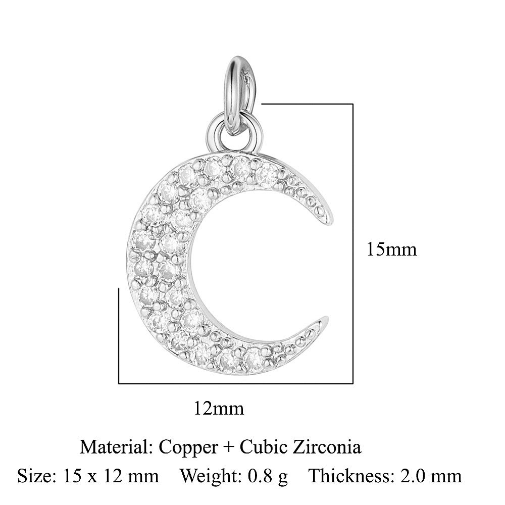6pcs/pack Copper Zircon Clover Infinity DIY Connector Charm Women Star Moon Sun Snowflake Necklace Pendant Girl Boy Jewelry
