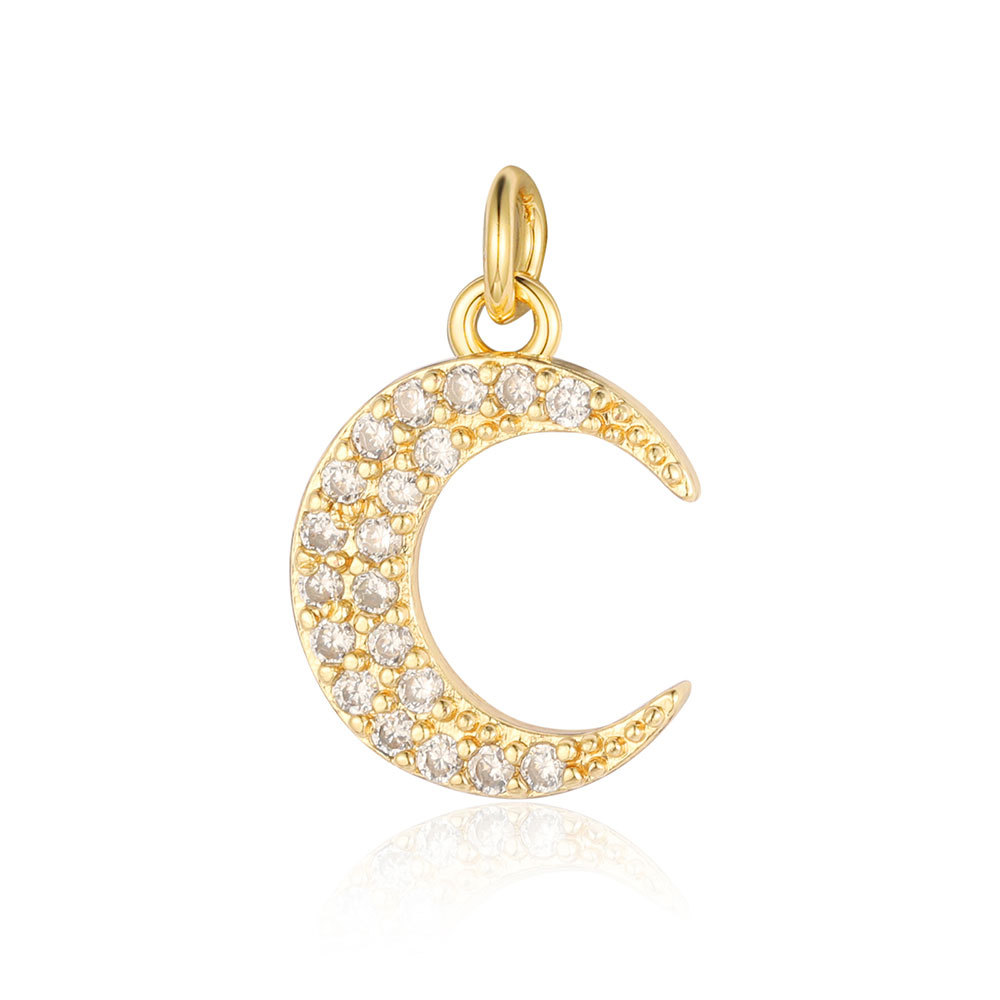 6pcs/pack Copper Zircon Clover Infinity DIY Connector Charm Women Star Moon Sun Snowflake Necklace Pendant Girl Boy Jewelry