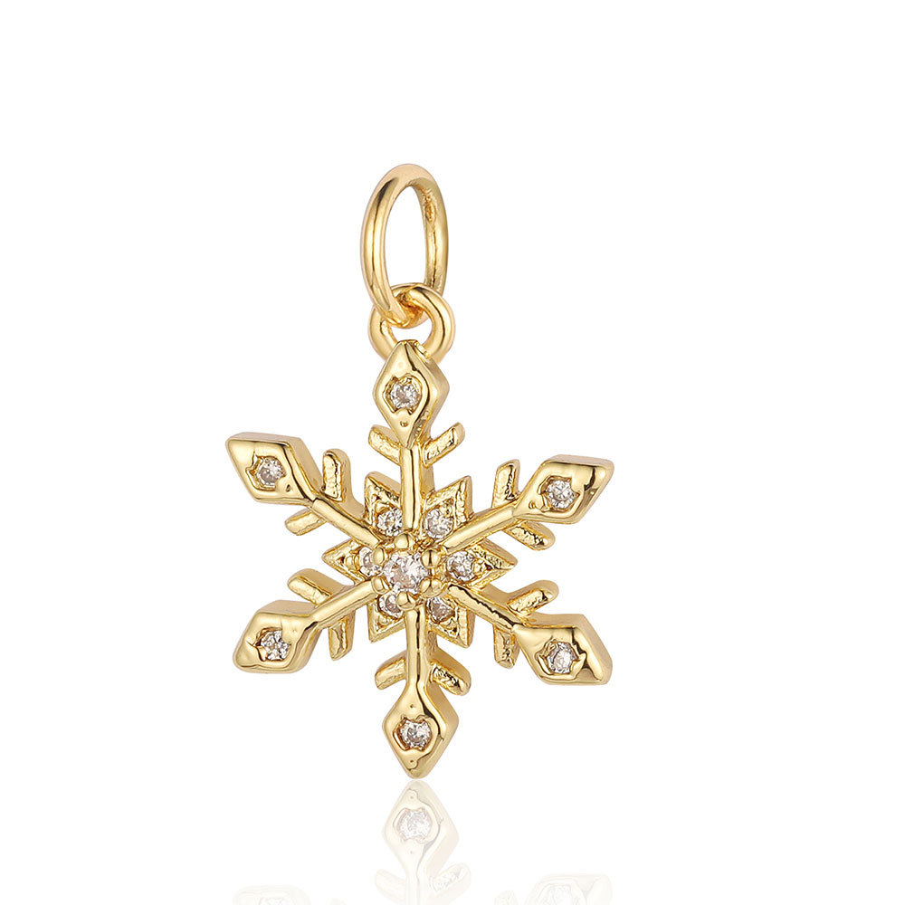 6pcs/pack Copper Zircon Clover Infinity DIY Connector Charm Women Star Moon Sun Snowflake Necklace Pendant Girl Boy Jewelry
