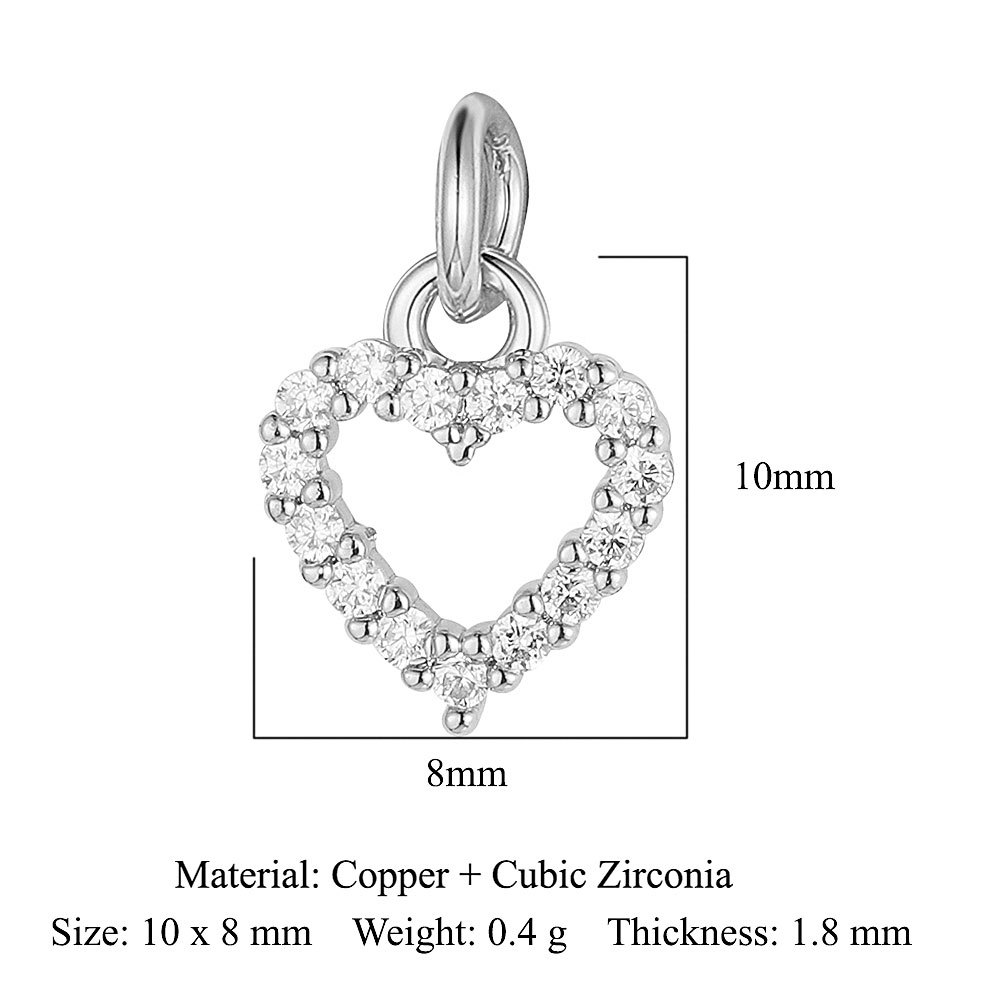 6pcs/pack Copper Zircon Clover Infinity DIY Connector Charm Women Star Moon Sun Snowflake Necklace Pendant Girl Boy Jewelry