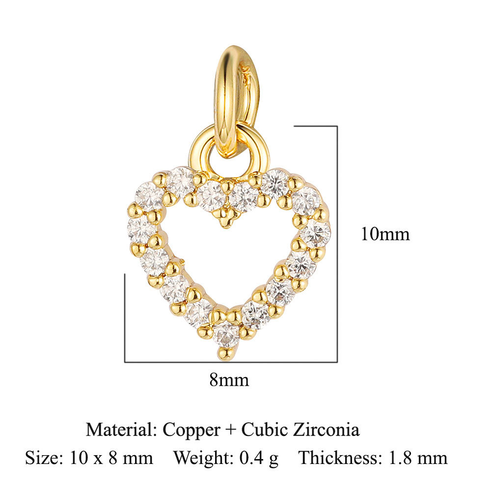 6pcs/pack Copper Zircon Clover Infinity DIY Connector Charm Women Star Moon Sun Snowflake Necklace Pendant Girl Boy Jewelry