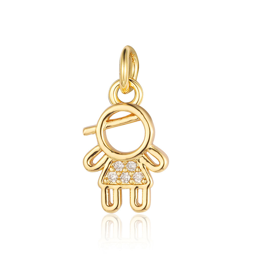 6pcs/pack Copper Zircon Clover Infinity DIY Connector Charm Women Star Moon Sun Snowflake Necklace Pendant Girl Boy Jewelry