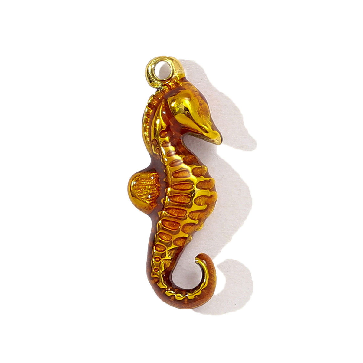 6pcs/pack Stainless Steel Seahorse Ice Cream Flip Flops Necklace Pendant Women Enamel Fish Bone Shell Diy Charm Holiday Jewelry