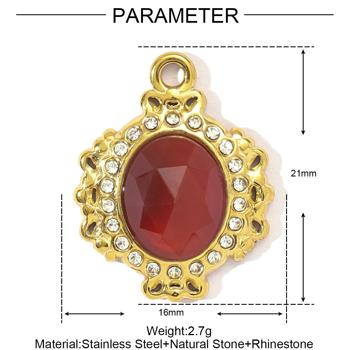6pcs/pack French African Jade Stainless Steel Star Sun Evil Eye Necklace Pendant Women Coral Diy Charm Natural Stone Jewelry